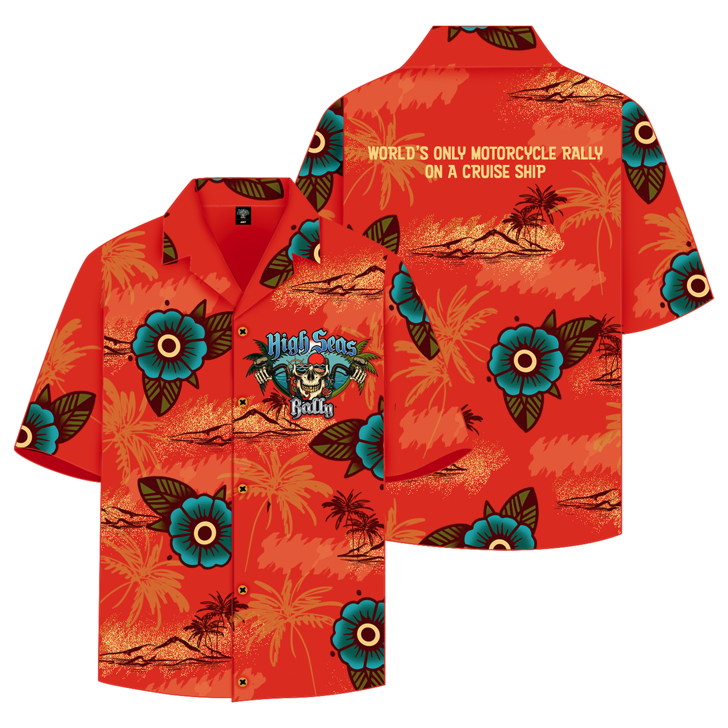 Orange Hawiian Shirt