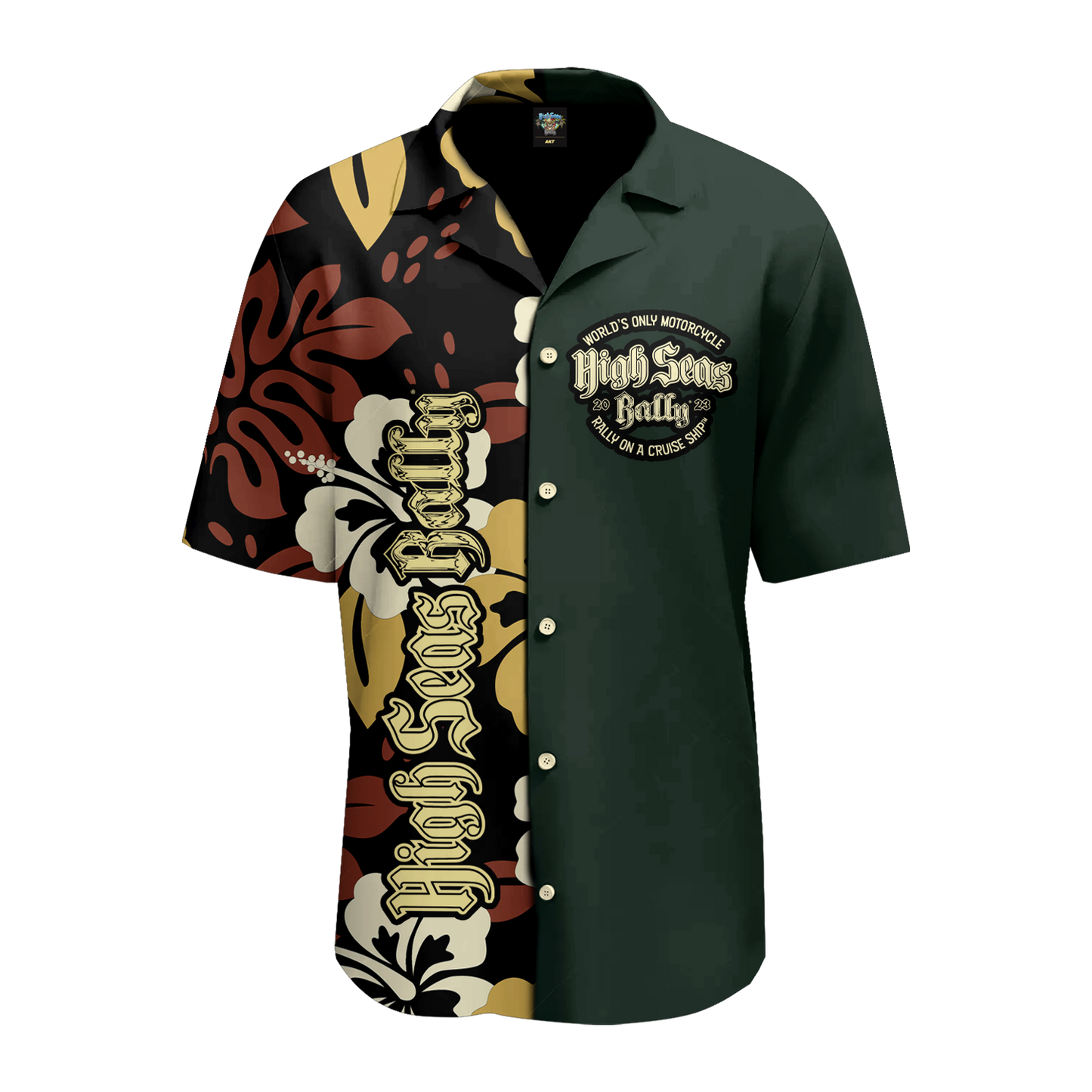 2023 Hawaiian Color Block Button Down