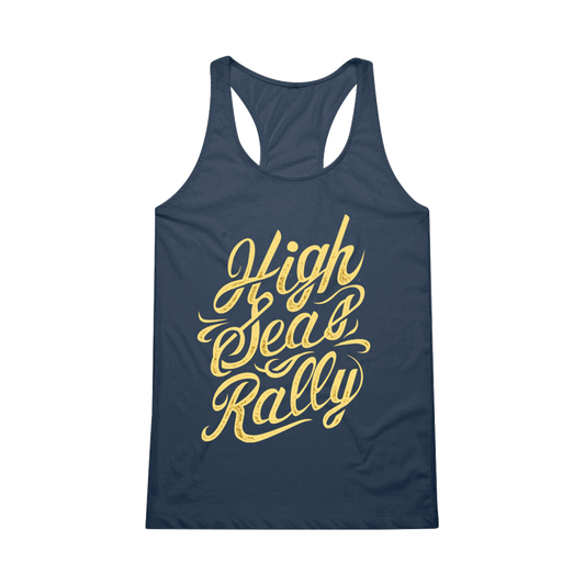 Navy Script Logo Tank Top