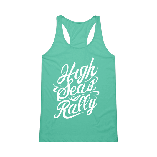 Teal Script Logo Tank Top